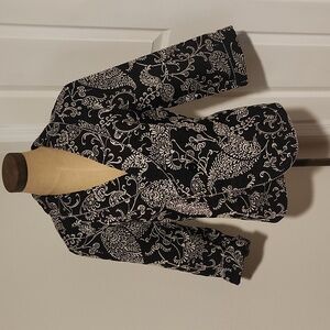 CAbi Black and White Patterned Blazer